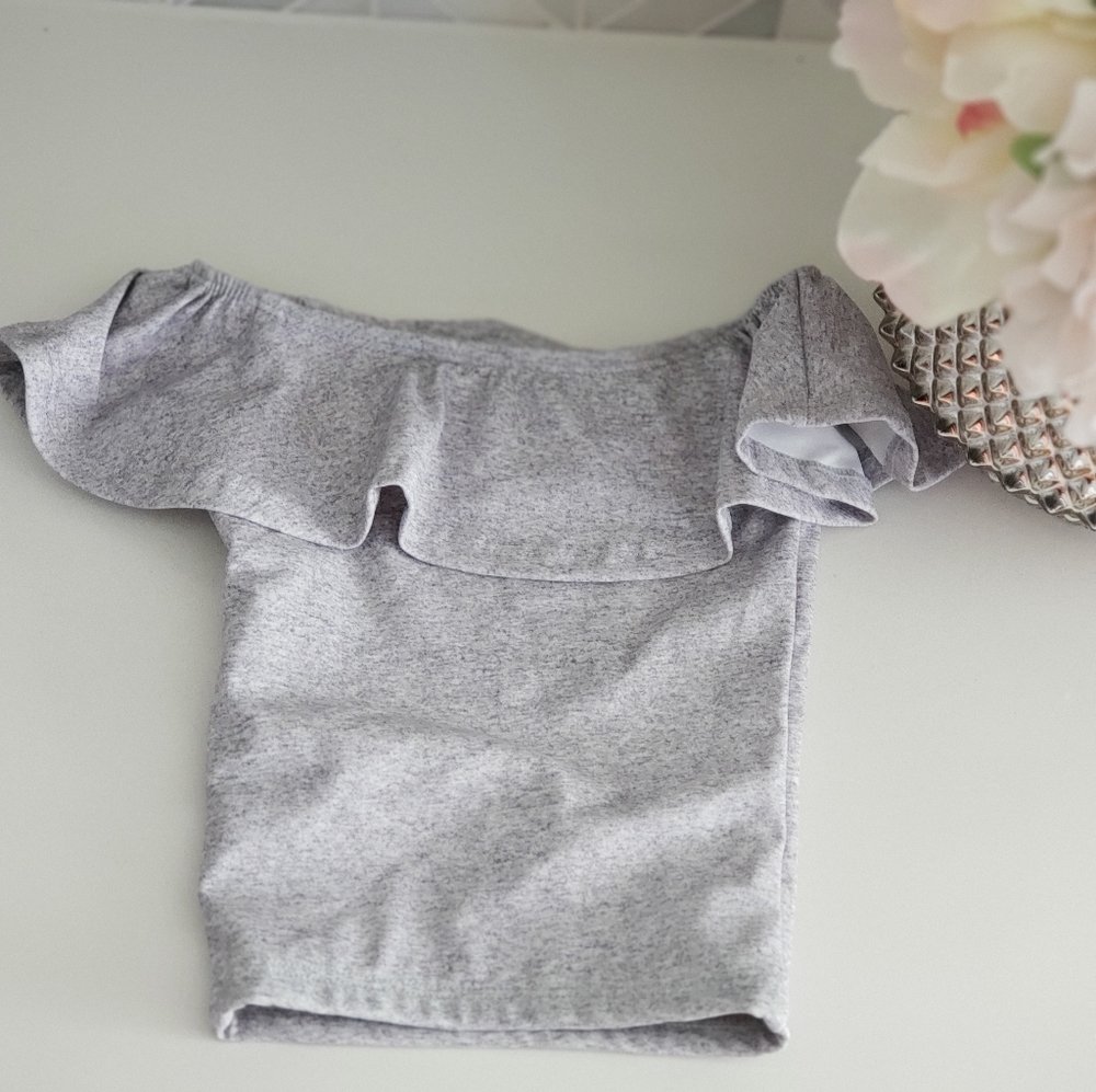 Mini Girls Ruffled Around Swim Top